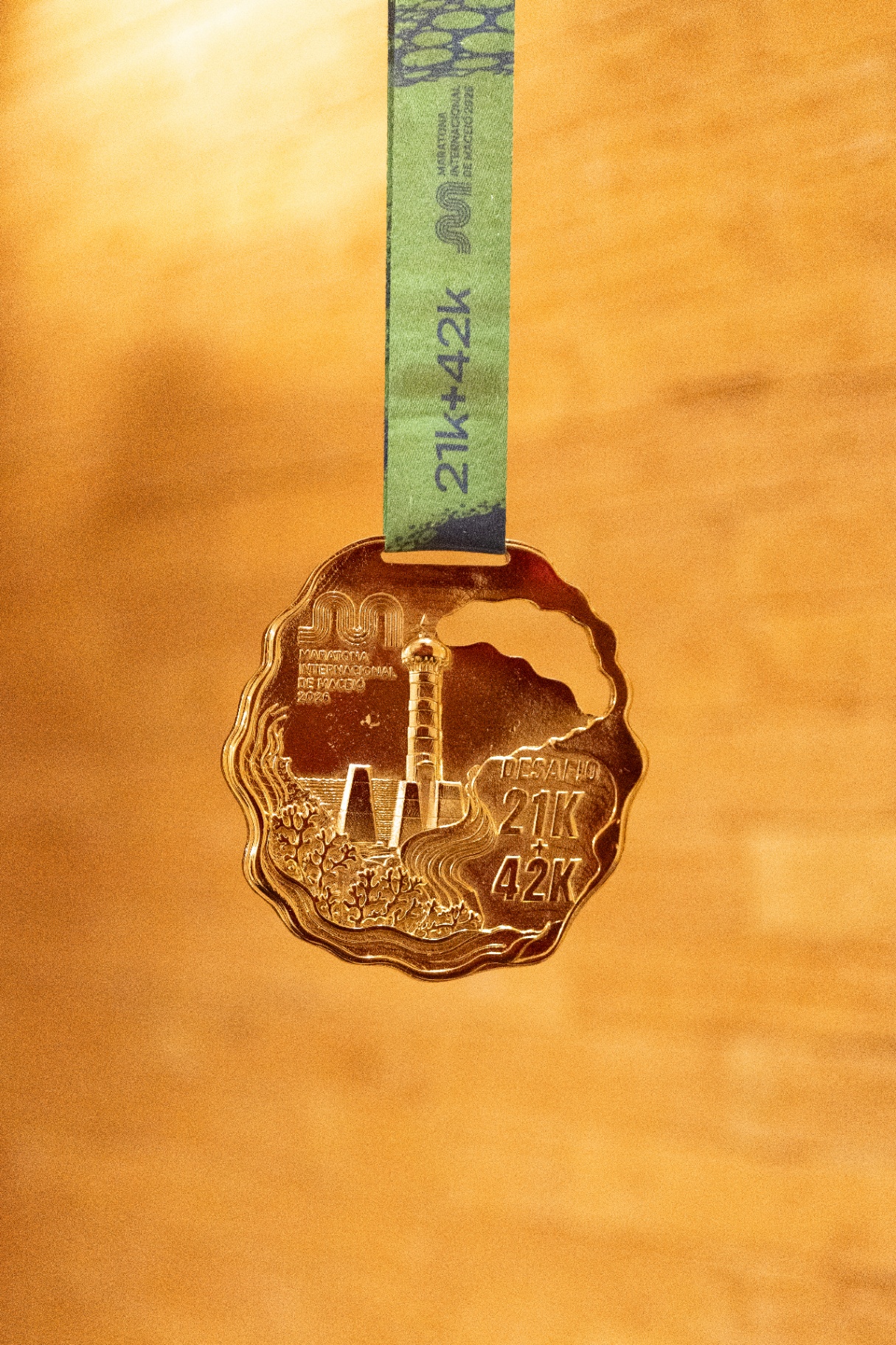 Medalha Desafio 21K + 42K — Maratona Internacional de Maceió 2026